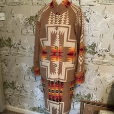 Pendleton Women's Harding Archive Aztec Blanket Coat Size M 100% Wool USA