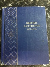 DELUXE WHITMAN FOLDER BRITISH FARTHINGS 1902 TO 1956 COMPLETE COLLECTION.