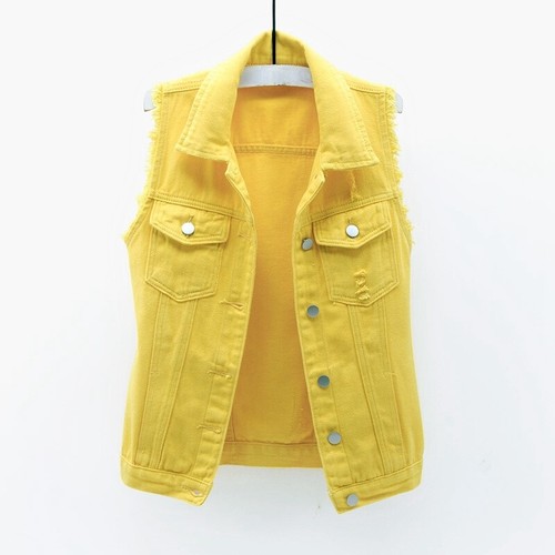 Lady denim vest - vest, coat