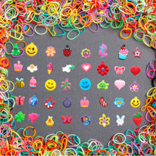 108X LOOM BAND TWISTER CHARMS ASSORTED LOOM BAND DIY TOOL KIT BRACELET JEWELLERY