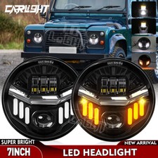 7Inch LED Headlights DRL Headlamp E Approved RHD Land Rover Defender 90 110 720