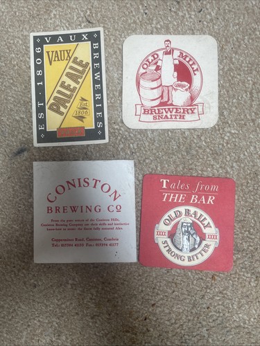 Vintage brewery beer mats - brewery,