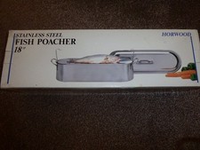 Horwood Stainless Steel Fish Poacher 18" (boxed, never been used)