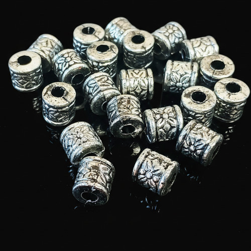40pcs 8mm tibetan silver - 40pcs,