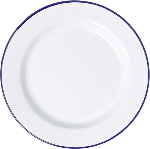 Enamel plate round pie dish - enamel,