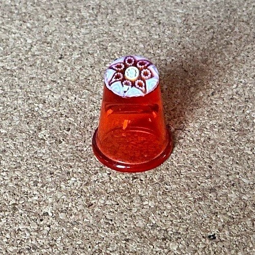 Red glass crystal sewing - glass/crystal,