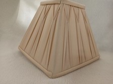 Laura Ashley Pinch Pleat Square Lampshade Lamp Shade - Champagne Cream 20cm