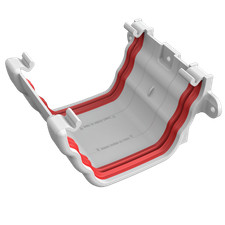 uPVC White OG Ogee Gutter Union Bracket - Freefoam Freeflow