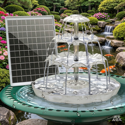 Solar tier bird - 3-tier, bath