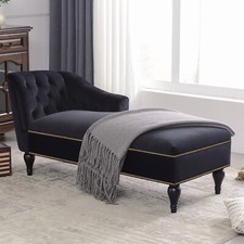 Modern Velvet Chaise Lounge