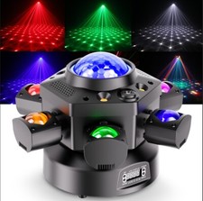 200W 6Arm Moving Head Disco Light RGBW LED Laser Effect DMX Bar Stage Lighting