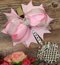 Personalised stunning pram charm in baby pink girls boys