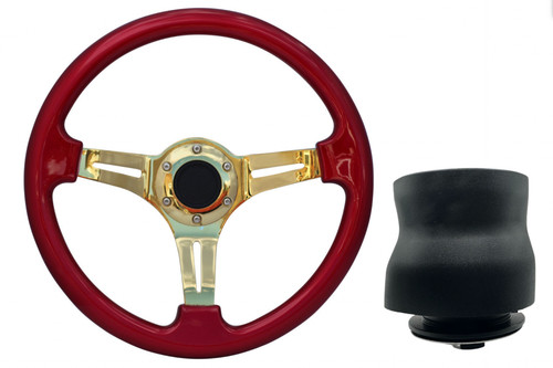 Red gold steering wheel - red, ts
