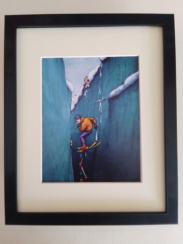 Loon cartoon skiing print - loon,