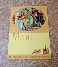 Schlitz Beer Menu Cover