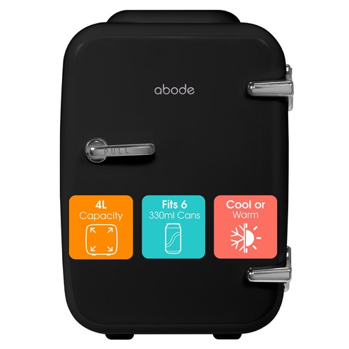 Abode black mini fridge - abode,