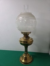 Vintage brass oil lamp with - oil,