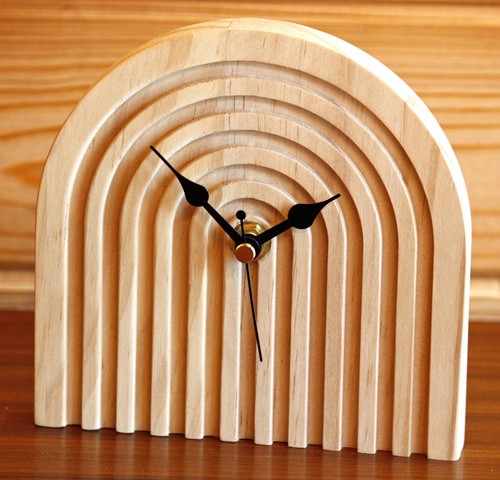 New 15cm wooden - mantel, clock
