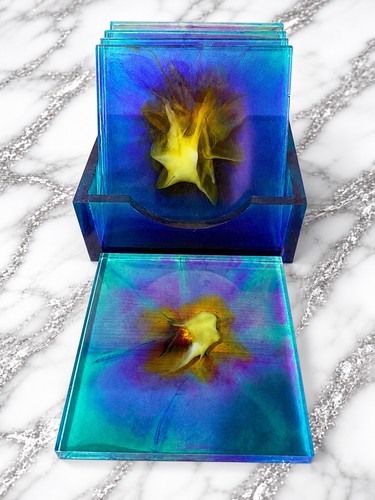 Handmade resin coaster - handmade,