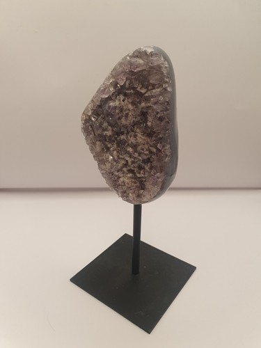 Amethyst raw with black stand - amethyst,