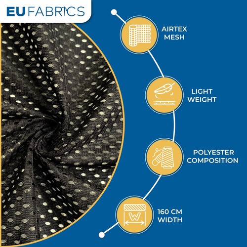 Airtex mesh fabric black - mesh,