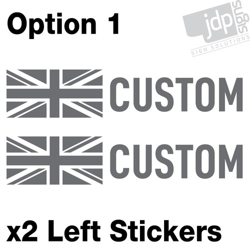Personalised union jack - x2,