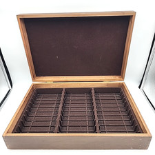 Wood Cassette Tape Storage Box