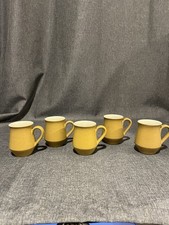 5x Denby Mugs In Speckled