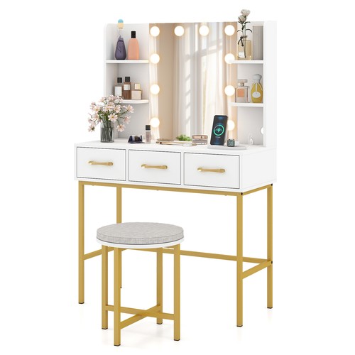 Vanity desk with mirror - vanity, &