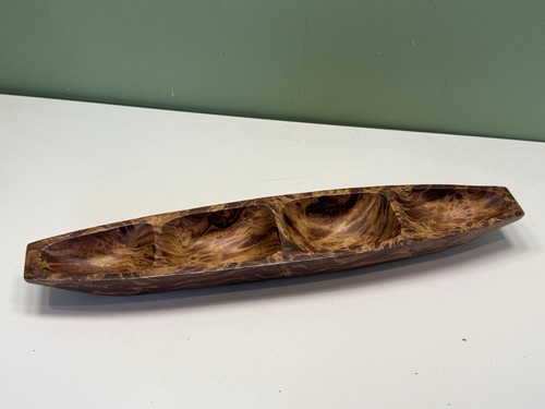 Hand carved wooden - wooden, canoe
