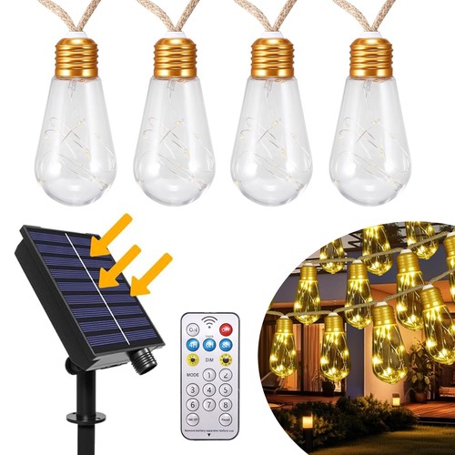 Solar lights hemp rope - hemp,