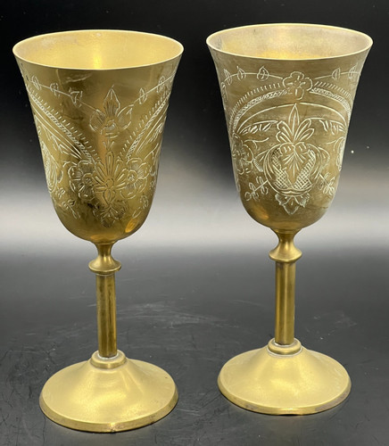 Antique pair brass indian - antique, of