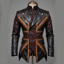 Men Genuine Leather Tailcoat