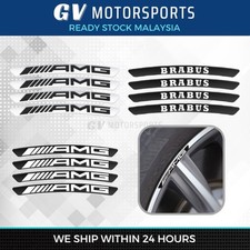 Mercedes Benz AMG Brabus 4MATIC Rim Tire Wheel Emblem Alloy Steel Car Sticker