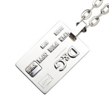 Dolce & Gabbana Logo Dog Tag Plate Necklace in Silver Metal for Men GZl1cu4o