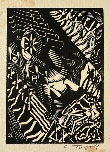 Charles turzak lincoln woodcut - lincoln,