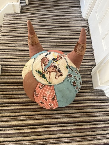 Vintage patchwork pouffe - vintage,