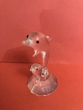 Swarovski Crystal Mother Dolphin And Her Baby