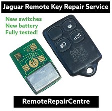 JAGUAR XJ8 XJR XK8 XK XJ 4 button remote key fob repair battery replacement