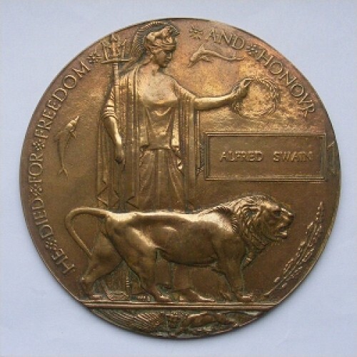 Ww1 death penny plaque - penny,