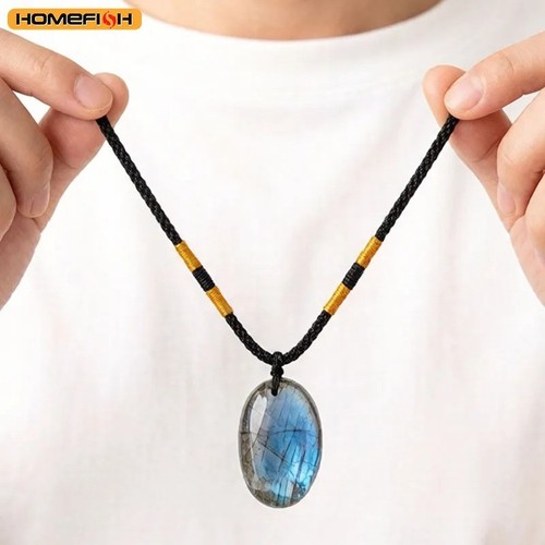 Natural blue labradorite - blue,