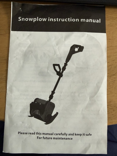 Snowplow corded battery power - snowplow,