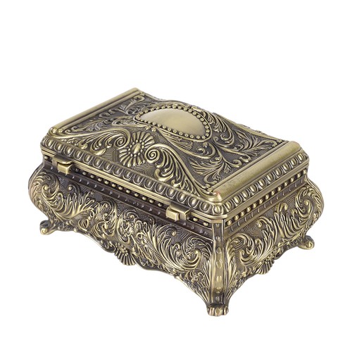Metal jewelry box rectangular - metal,