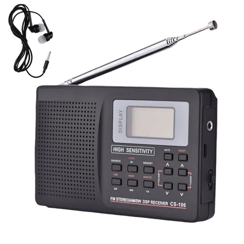 Black digital radio lcd - radio,