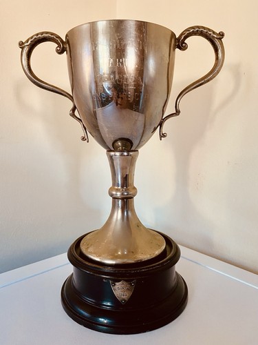Silver trophy with - silver,