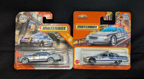 Matchbox pair ford police - matchbox,