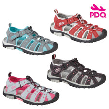 Ladies Closed Toe Sandals PDQ L377 Walking Hiking Holiday Summer Shoes UK3-9