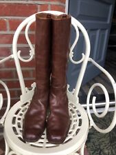 PAIR OF BROWN LEATHER BRITISH ARMY OFFICERS RIDING BOOTS HANDMADE SIZE 9/10