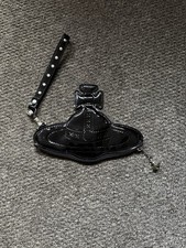 Vivienne Westwood Black Patent Leather Clutch Bag Pouch Purse