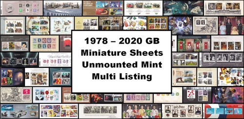 1978 2020 miniature sheets - gb,